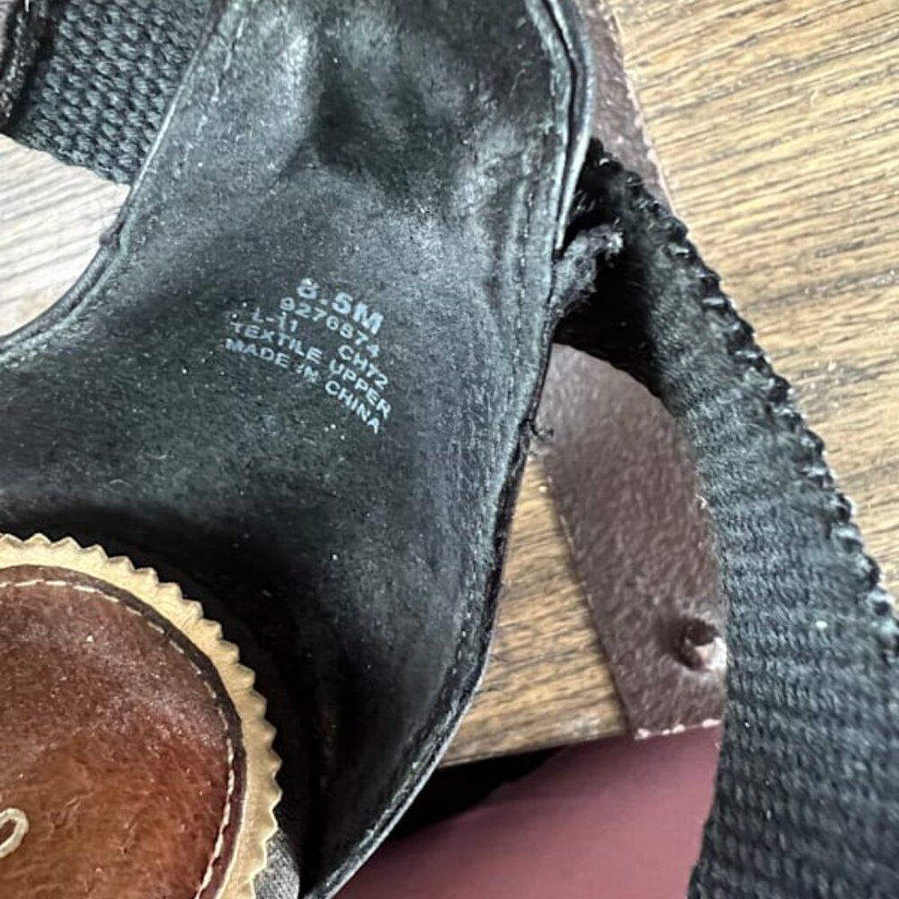 Sperry Women's Black Strappy Top Sider Wedges Sandals Size 8.5 - Picture 7 of 7
